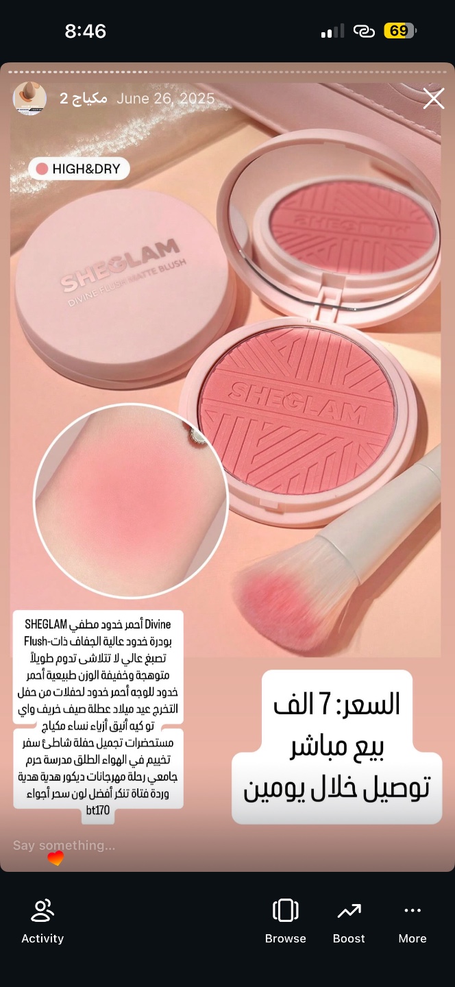 أحمر خدود مطفي SHEGLAM Divine Flush